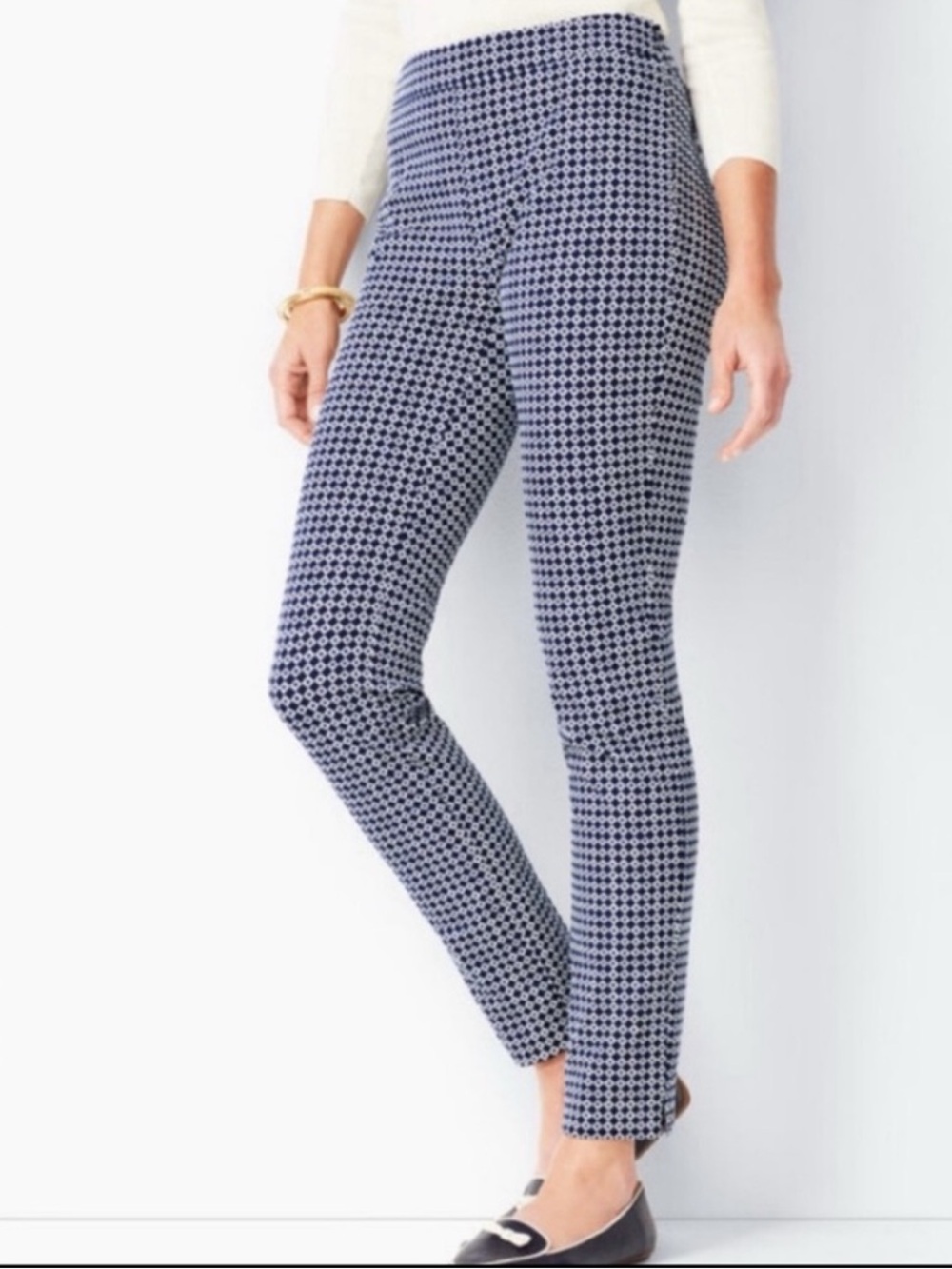 NWT Talbots Chatham Geo Print Ankle Pant